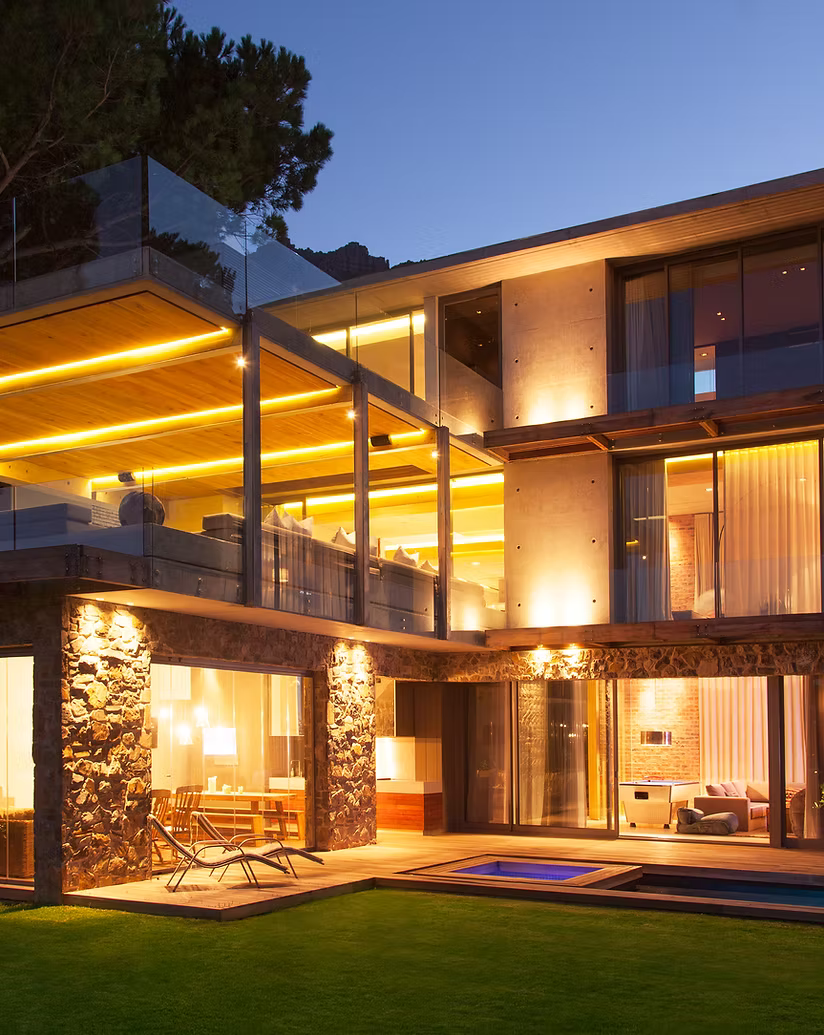 Blue Garage Door Builder Floor