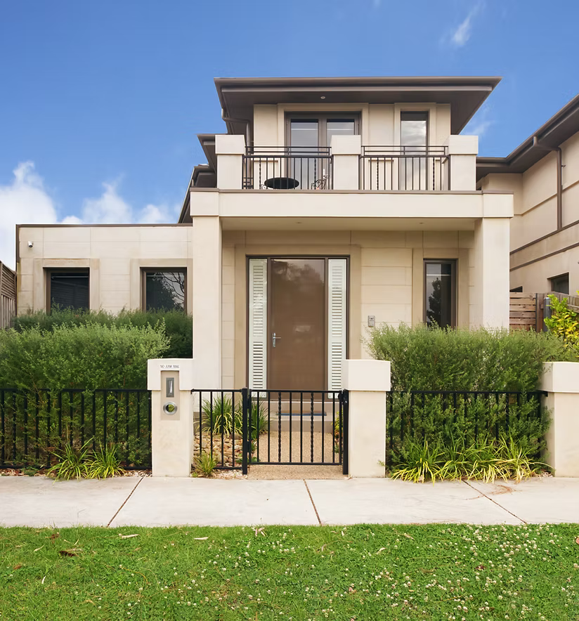Blue Garage Door Builder Floor